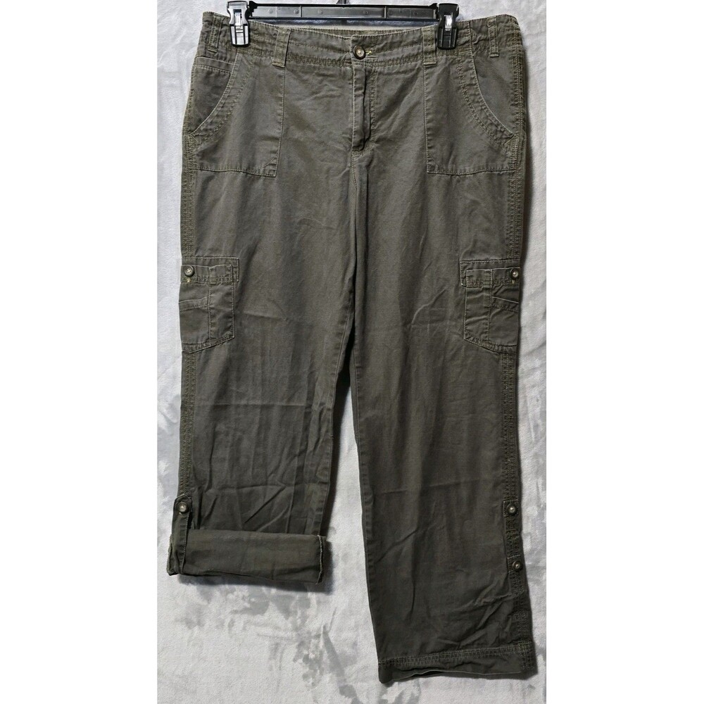 Merona Convertible Pants Capri Knee Shorts 16 Cargo Army Green Gorpcore Outdoors